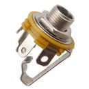 1/4'' Jack Socket Stereo Output Connector Plug For Guitar Bass Pick-up Silver
