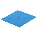 A Box of Wooden Blue Triangle Constructive Toy for Kids Intelligence Developing Toy