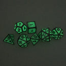 Set of 7 Multi-sided Dice D4-D20 for DND TRPG MTG Game Accessory DIY Glow In The Dark 0.62inch