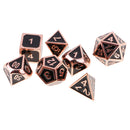 Set of 7 Enamel Multi-sided Dices D4-D20 for Role Play Game Card Board Game Polyhedral Dice