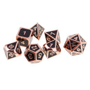 Set of 7 Enamel Multi-sided Dices D4-D20 for Role Play Game Card Board Game Polyhedral Dice