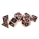 Set of 7 Enamel Multi-sided Dices D4-D20 for Role Play Game Card Board Game Polyhedral Dice