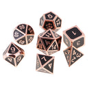 Set of 7 Enamel Multi-sided Dices D4-D20 for Role Play Game Card Board Game Polyhedral Dice