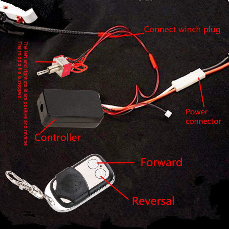 1/10 RC Crawler Automatic Winch Switch w/ Remote Receiver for RC RC4WD Buggy