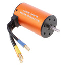 Water-resistant Aluminium Alloy 3660 3800KV Brushless Motor 4 Poles for 1/10 RC Car Vehicle 2.36 x 1.41inch
