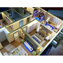 Miniatures European Style Family House Funiture Model Set 1/25 Home Decoration Gift DIY Dollhouse Black