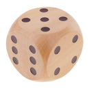 Pack of 2 Wooden Opaque 6-sided Sopt Dices for Table Game Props