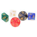 50 Die Polyhedral Set 16mm Multicolored D10 Dice with Dice Carry Bag for Math Teaching