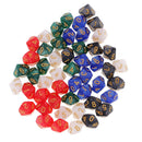 50 Die Polyhedral Set 16mm Multicolored D10 Dice with Dice Carry Bag for Math Teaching