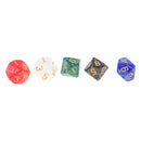 50 Die Polyhedral Set 16mm Multicolored D10 Dice with Dice Carry Bag for Math Teaching