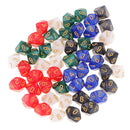 50 Die Polyhedral Set 16mm Multicolored D10 Dice with Dice Carry Bag for Math Teaching