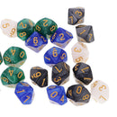 50 Die Polyhedral Set 16mm Multicolored D10 Dice with Dice Carry Bag for Math Teaching