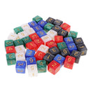50 Pieces D6 Dice 16mm 6 Sided Die Set with Dice Bag for D&D Role Playing Games