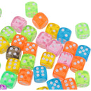 100 Pieces 16mm D6 Dice 6 Sided Transparent Rounded Edge Die with Dice Bag for D&D Role Playing Games