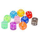 100 Pieces 16mm D6 Dice 6 Sided Transparent Rounded Edge Die with Dice Bag for D&D Role Playing Games