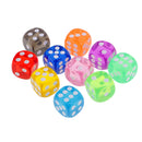 100 Pieces 16mm D6 Dice 6 Sided Transparent Rounded Edge Die with Dice Bag for D&D Role Playing Games