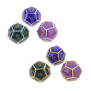 Durable 3 Pieces Zinc Alloy Constellation Sign Multi-sided Dice D12 Set Chrome Color 0.62inch