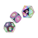 7 Pieces Zinc Alloy D20 D12 D10 D8 D6 D4 Dice with White Number for Dungeons and Dragons MTG RPG 0.62inch