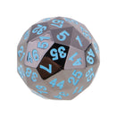 Set of 2 Opaque Zinc Alloy Multi-sided Dices D60 Role Paly Game Toys Blue 0.47inch