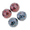 Set of 2 Opaque Zinc Alloy Multi-sided Dices D60 Role Paly Game Toys Blue 0.47inch