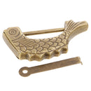 Vintage Retro Padlock Jewelry Box Fish Pattern Lock Home Ornaments