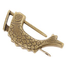 Vintage Retro Padlock Jewelry Box Fish Pattern Lock Home Ornaments