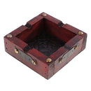 Vintage Wood Ashtray Cigarette Cigar Handmade Tobacco Case 4 Cigarette Rest
