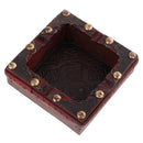 Vintage Wood Ashtray Cigarette Cigar Handmade Tobacco Case 4 Cigarette Rest