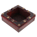 Vintage Wood Ashtray Cigarette Cigar Handmade Tobacco Case 4 Cigarette Rest