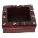 Vintage Wood Ashtray Cigarette Cigar Handmade Tobacco Case 4 Cigarette Rest