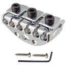 42mm Electric Guitar Bridge String Locking Lock Nut Suspension Type Headless with Screw Wrench Kit Instrument Replacement Silver