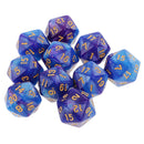 10pcs 20 Sided Dice D20 Polyhedral Dice for Dungeons and Dragons Game Role Playing Game Blue High quality