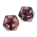 10X D20 Polyhedral Game Dice for RPG Dungeons and Dragons Party Games Purple Coffee Fashion