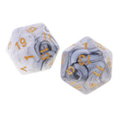 10X D20 Polyhedral Game Dice for RPG Dungeons and Dragons Party Games White Fashion