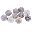 10X D20 Polyhedral Game Dice for RPG Dungeons and Dragons Party Games White Fashion