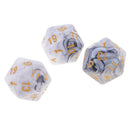 10X D20 Polyhedral Game Dice for RPG Dungeons and Dragons Party Games White Fashion