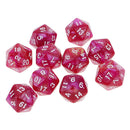 10pcs 20 Sided Dice D20 Polyhedral Dice for Dungeons and Dragons Game Role Playing Game Red High quality