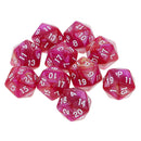 10pcs 20 Sided Dice D20 Polyhedral Dice for Dungeons and Dragons Game Role Playing Game Red High quality