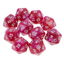 10pcs 20 Sided Dice D20 Polyhedral Dice for Dungeons and Dragons Game Role Playing Game Red High quality