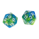 10 pieces D20 Polyhedral Game Dice for RPG Dungeons and Dragons Party Games Green Purple Popular