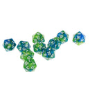 10 pieces D20 Polyhedral Game Dice for RPG Dungeons and Dragons Party Games Green Purple Popular