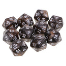10pcs 20 Sided Dice D20 Polyhedral Dice for Dungeons and Dragons Game Role Playing Game High quality Coffee