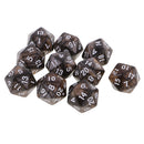 10pcs 20 Sided Dice D20 Polyhedral Dice for Dungeons and Dragons Game Role Playing Game High quality Coffee