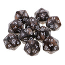10pcs 20 Sided Dice D20 Polyhedral Dice for Dungeons and Dragons Game Role Playing Game High quality Coffee