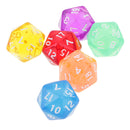 6 pieces D20 Polyhedral Game Dice Clear Dice for RPG Dungeons and Dragons Party Games Fashion