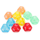 10pcs 12 Sided Dice D12 Polyhedral Dice for Dungeons and Dragons Game Role Playing Game