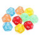 10pcs 12 Sided Dice D12 Polyhedral Dice for Dungeons and Dragons Game Role Playing Game