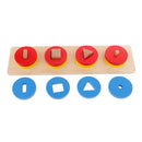 Toddler Montessori Geometric Shape Color Learning Match Board Early Leanring