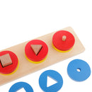 Toddler Montessori Geometric Shape Color Learning Match Board Early Leanring