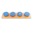 Toddler Montessori Geometric Shape Color Learning Match Board Early Leanring